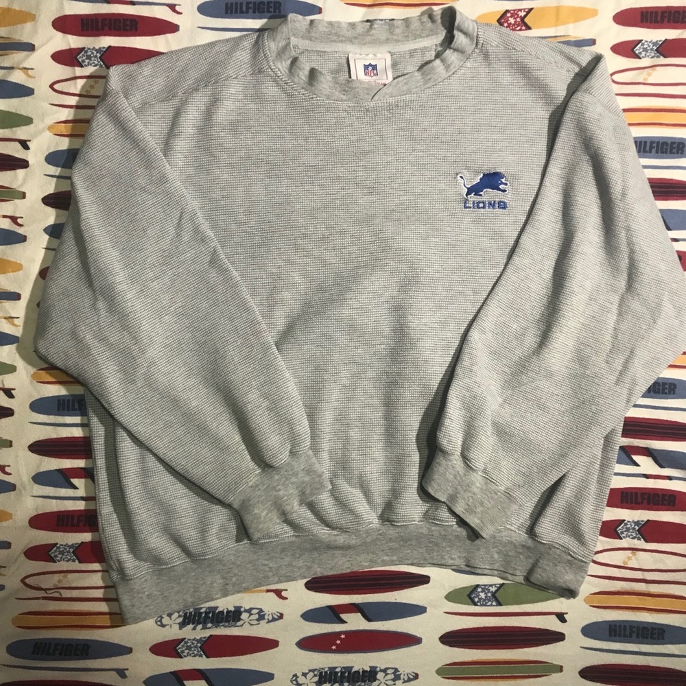 Detroit Lions V Neck Sweater. XL